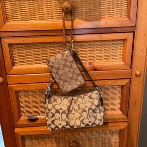Coach purse and wristlet set